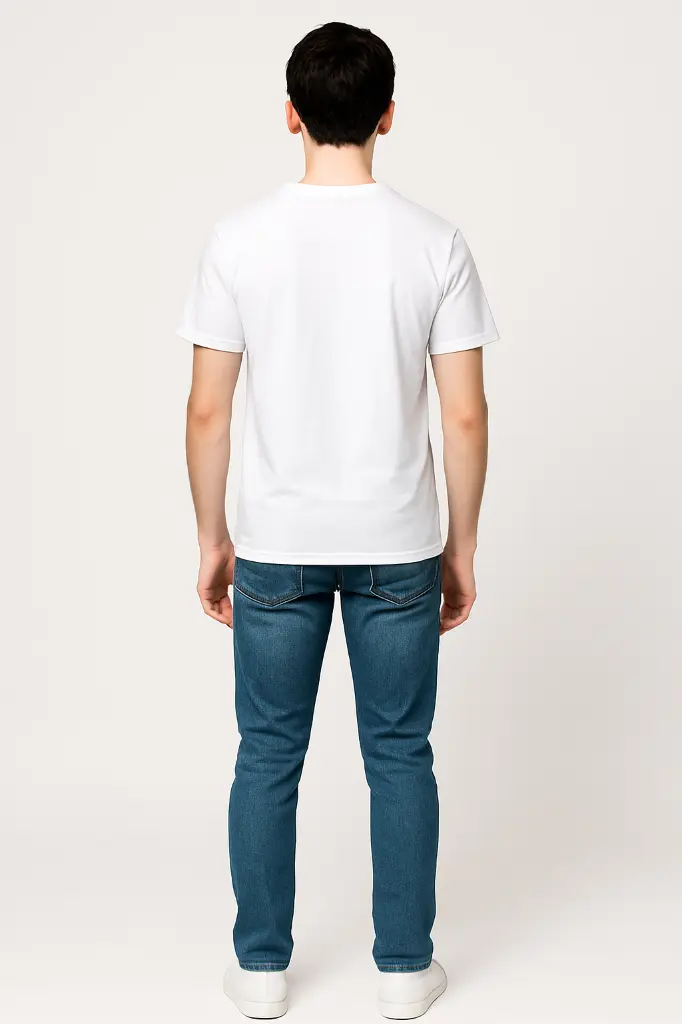 white t shirts back [ T0012].webp