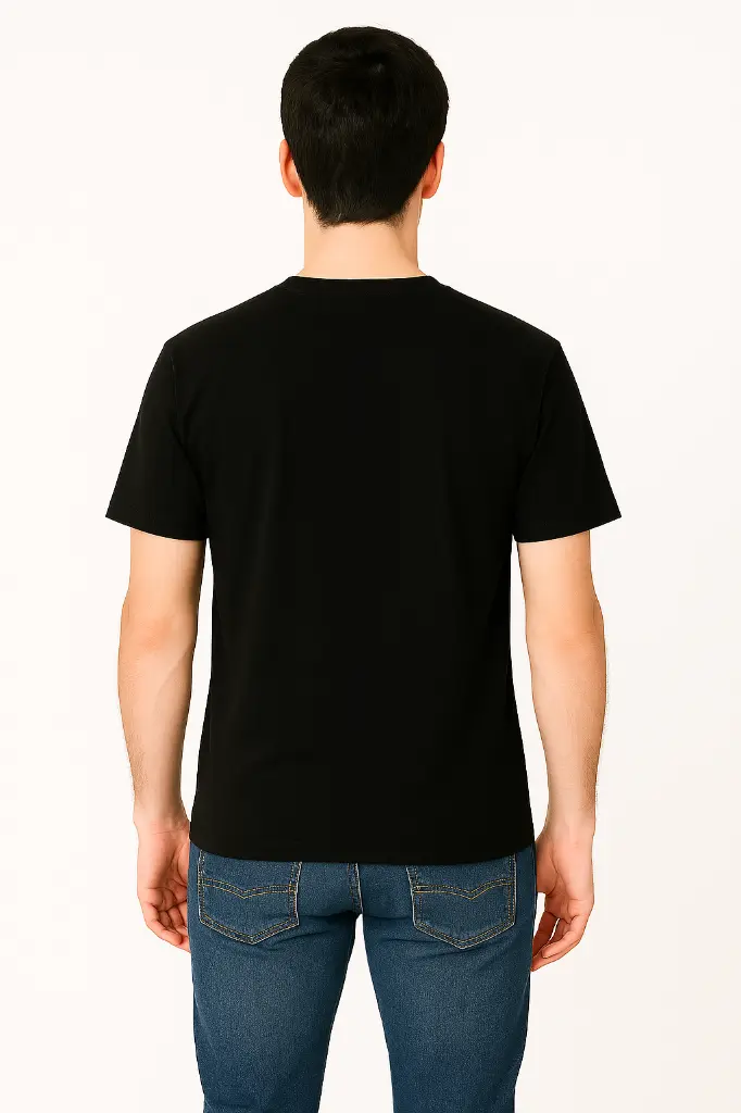 black t shirt back [ T0021].webp