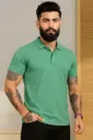 Solid Men Green T-Shirt