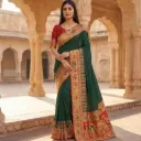 Premium Green Kanjivaram Style Saree for Wedding Wear