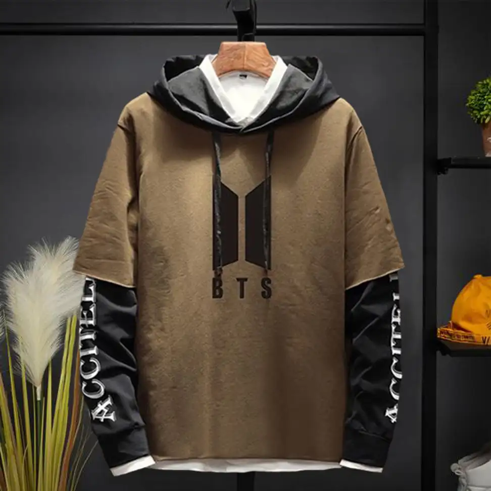 Color Block Men Brown T-Shirt