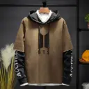 Color Block Men Brown T-Shirt