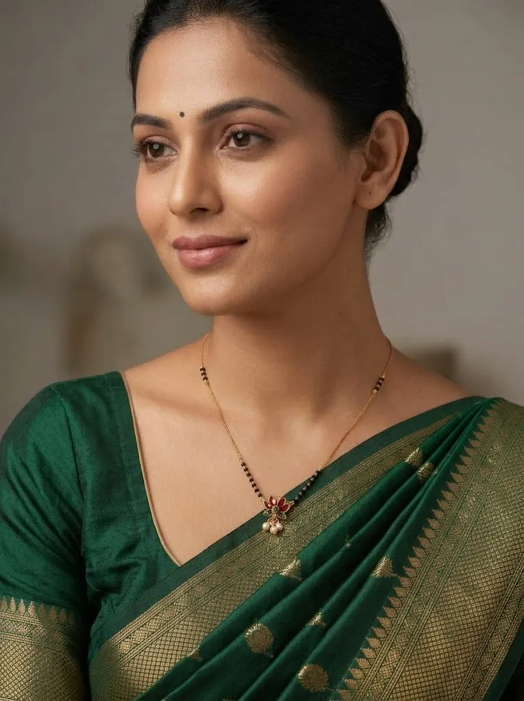 Minimal Floral Mangalsutra