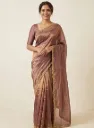 Mesmeric Brown Tissue Western Saree