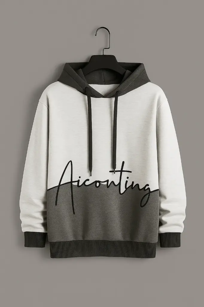 Color Block Men White T-Shirt