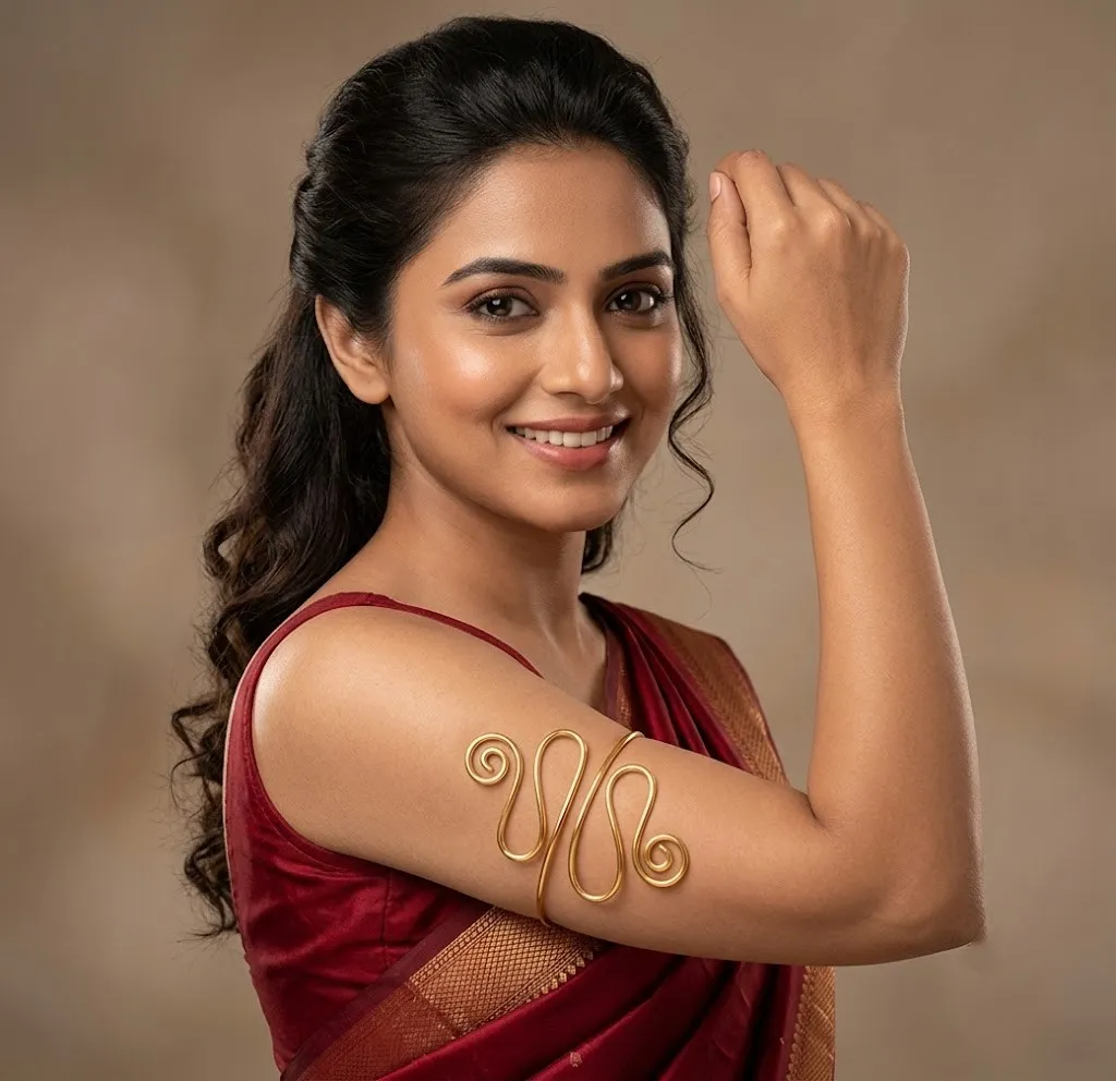 Vintara Gold Wire Armlet (small)