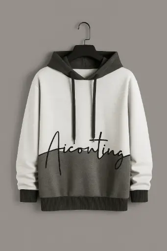 Color Block Men White T-Shirt