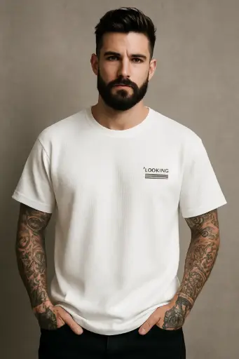 Men White Tshirt